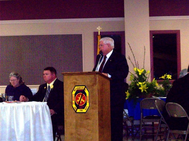 Delegate John Wood, Jr. addressing the audience.